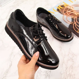 Nahkalakatut kengät Filippo W PAW174 mustat 1