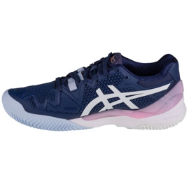 Asics Gel-Resolution 8 Clay W 1042A070-401 valkoinen laivastonsininen 1