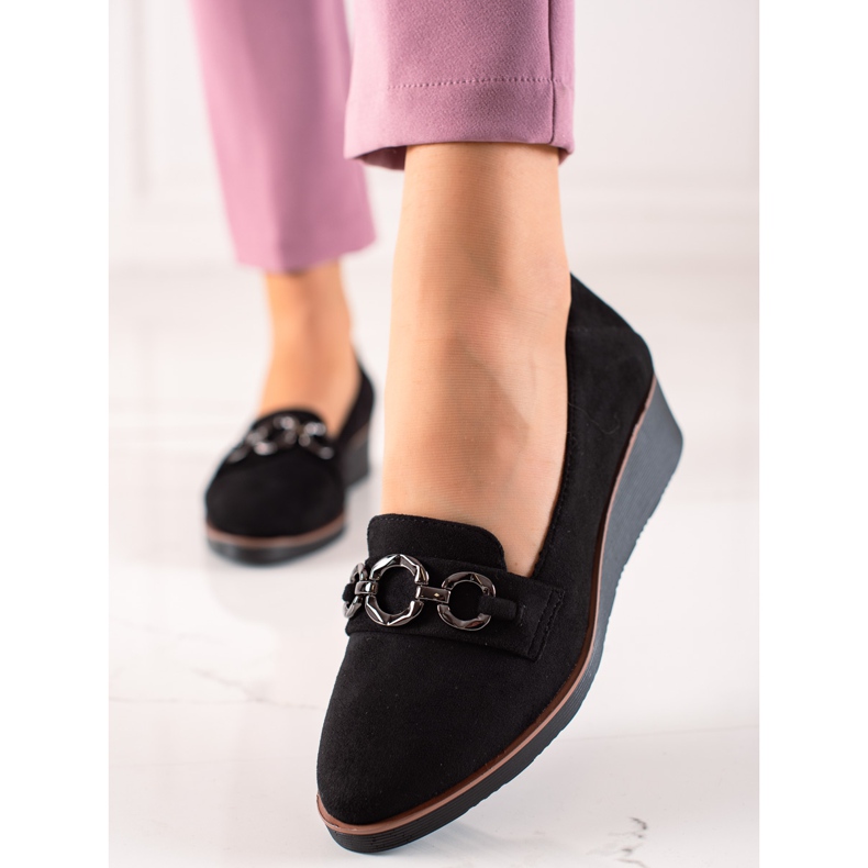 VINCEZA mokkanahka kengät musta 1