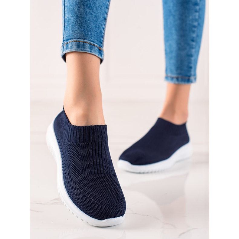 TRENDI Mukavat Slip-On-kengät laivastonsininen 2