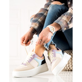 TRENDI Värikkäät muodikkaat tennarit beige monivärinen 1