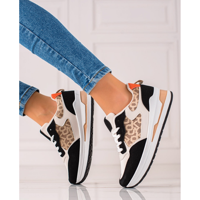 TRENDI Tyylikkäät lenkkarit lavalla beige ruskea musta 2