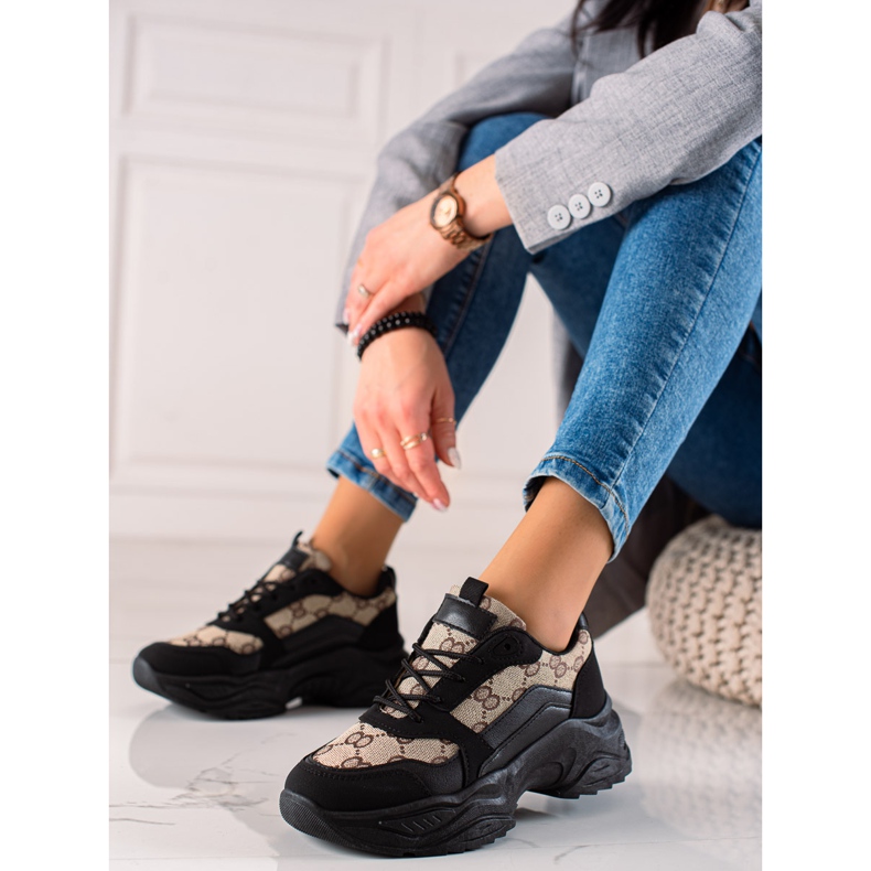 Seastar Mustat lenkkarit kuvioilla beige ruskea 1