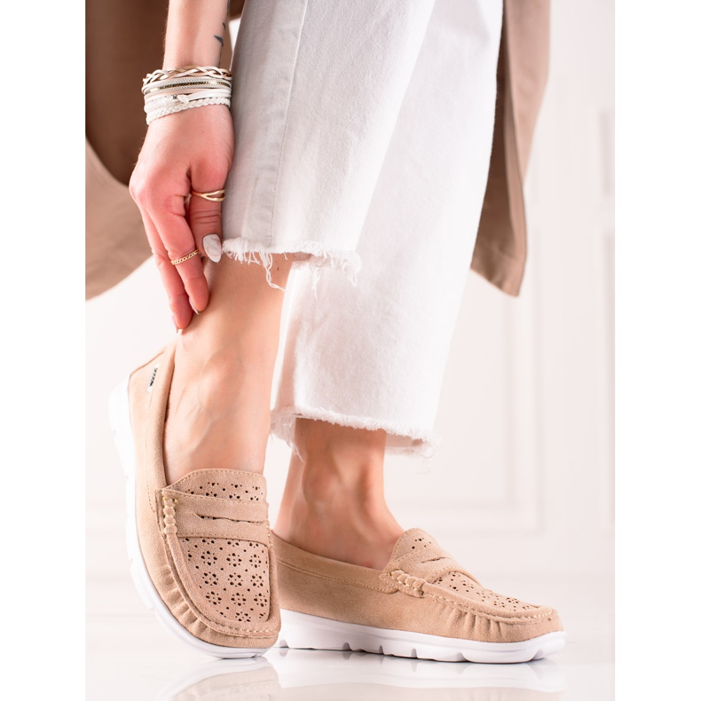 Goodin Loaferit harjakattoisella kuviolla beige 1