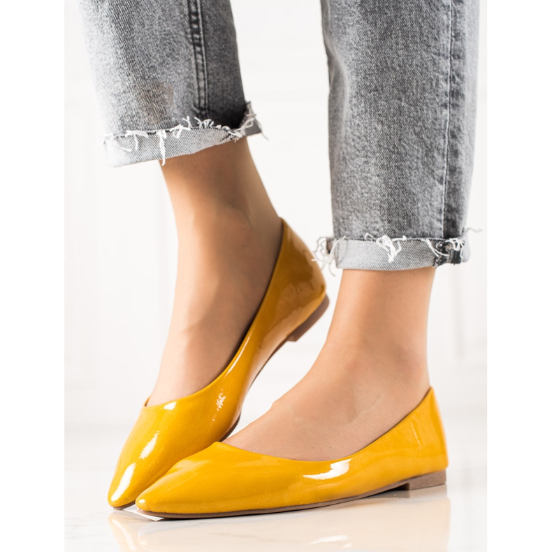 Encor Lakattu ballerina Spitzissä keltainen 1