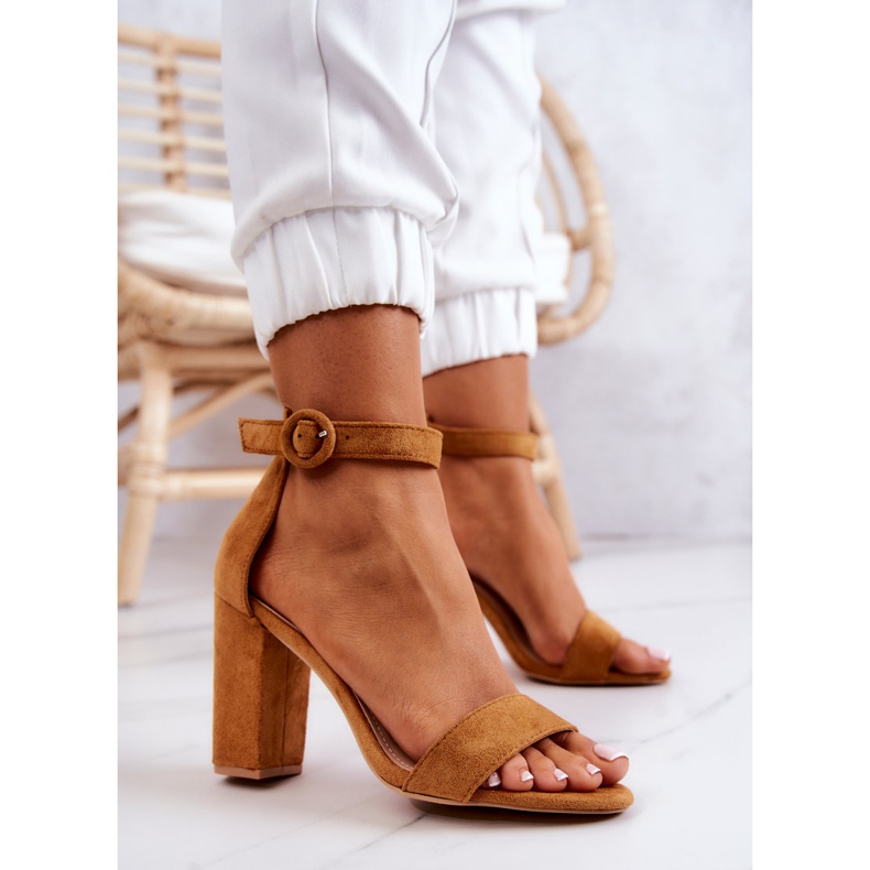 FB2 Camel Hattie Suede Sandaalit baarissa ruskea 2