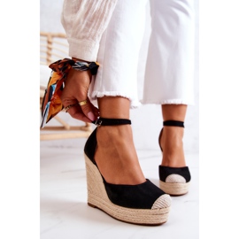 FM1 Nemeira Black Espadrilles On Wedge musta 2