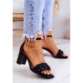 FB2 Nahkasandaalit mustassa Lorelei-palkissa 2