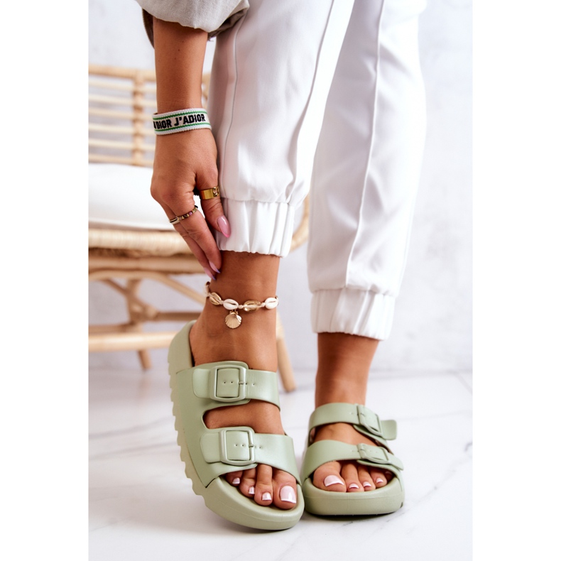 PS1 Kumivarvastossut Westie Green -alustalla vihreä 1