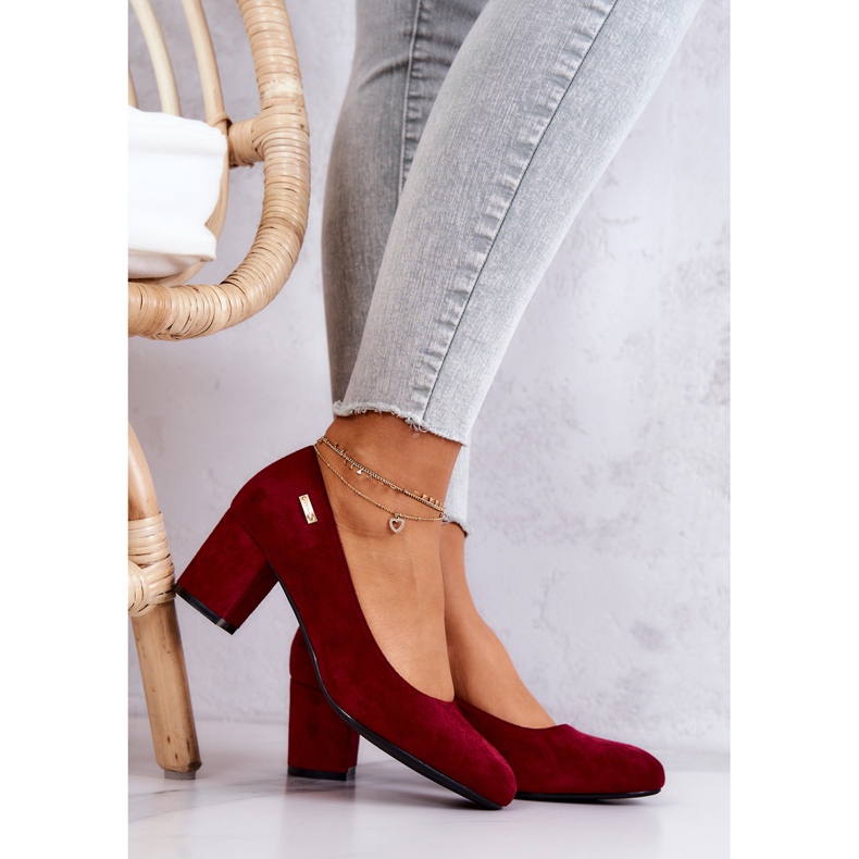 Suede pumput baarissa Sergio Leone PB178 Burgundy punainen monivärinen 1