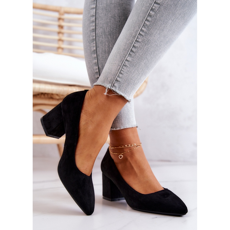 Suede pumput Sergio Leone PB411 musta 2