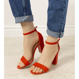 BM Punaiset pumput Dolores-käärmekuvioisessa tolppassa punainen 2