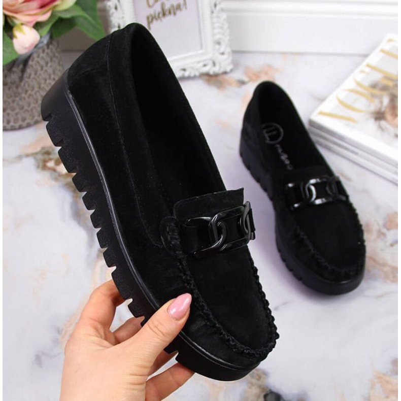 Mustat Loaferit Filippo W PAW314A -alustalla 1