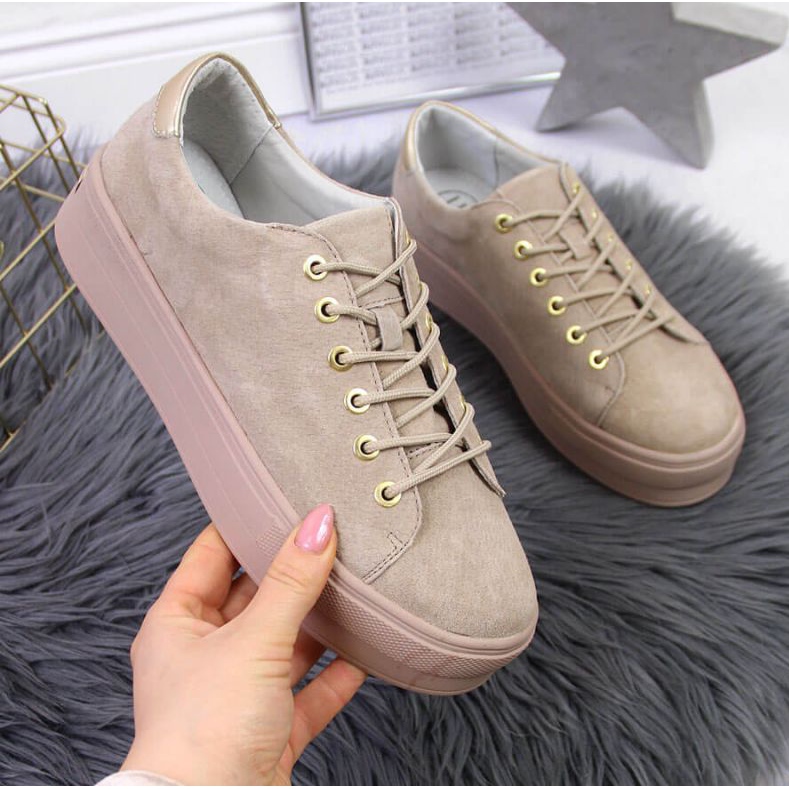 Tennarit Filippo W PAW315 alustalla beige 1