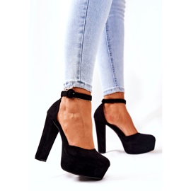 SEA Naisten Avokkaat Kantapää Platform Suede Black Netel musta 4