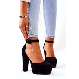 SEA Naisten Avokkaat Kantapää Platform Suede Black Netel musta 5