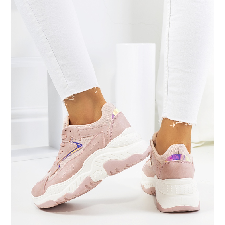 Badillon kiiltävän vaaleanpunaiset lenkkarit vaaleanpunainen 1