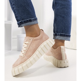 Vaaleanpunaiset lenkkarit Mirabel-alustalla vaaleanpunainen 1