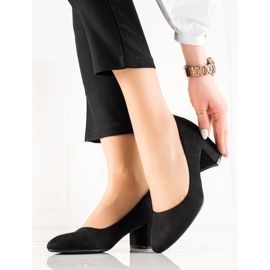 TRENDI Klassiset mokkanahkapumput musta 1