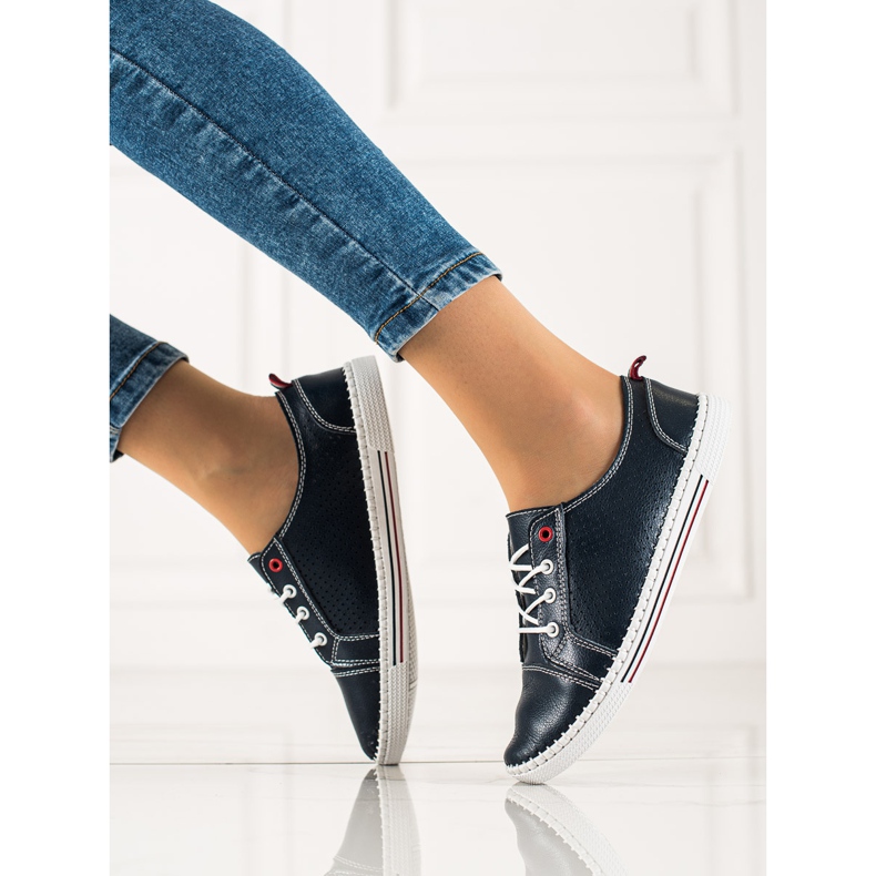 Goodin Avoimet nahkaiset lenkkarit sininen 1