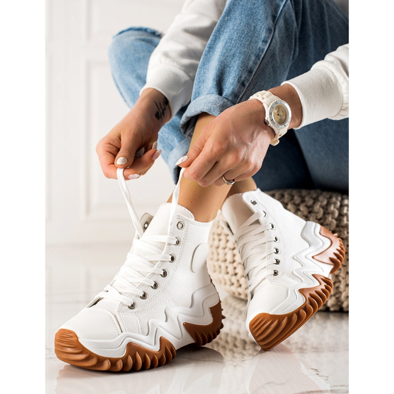 TRENDI Valkoiset muotilenkkarit valkoinen 1