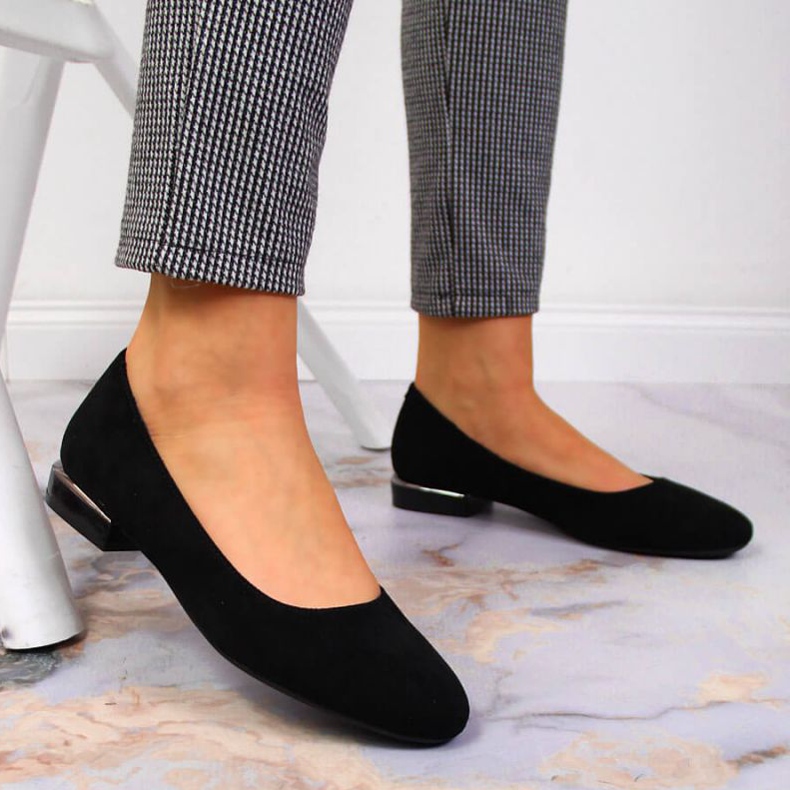 Suede ballerinat Sergio Leone W SK361A musta 2