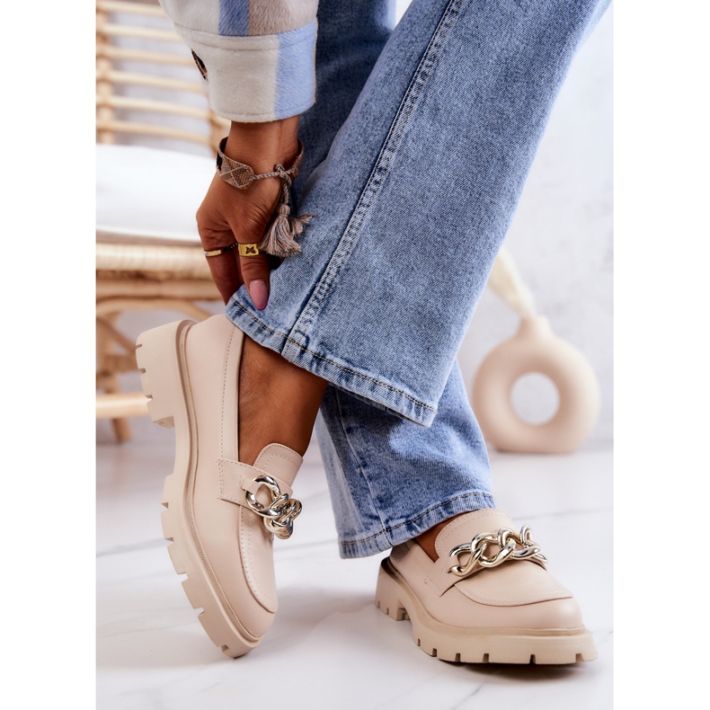 FB1 Leather Loafers ketju beige Amicable 2