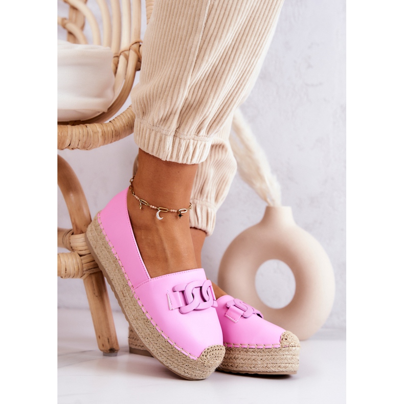 FB2 Klassiset espadrillit Pink Julianne -alustalla vaaleanpunainen 1