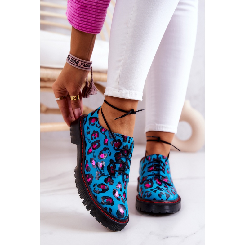 Naisten Oxfords Maciejka 04087-47 nahkakengät siniset monivärinen 1