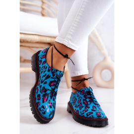 Naisten Oxfords Maciejka 04087-47 nahkakengät siniset monivärinen 2