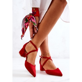 PS1 mokkanahkapumput baarissa Shelley's Red Spitzissä punainen 2