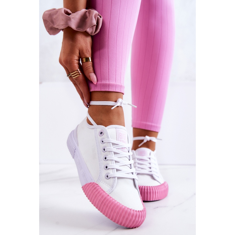 Materiaali Tennarit Big Star JJ274111 Valkoiset tennarit valkoinen 1