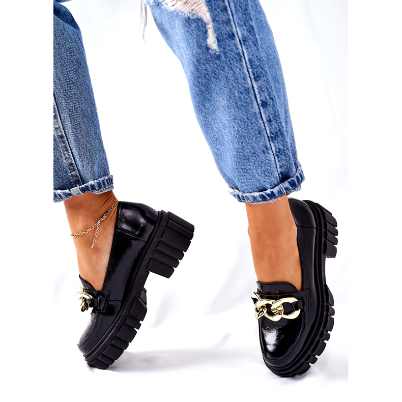 Naisten Loaferit Nahkaiset Loaferit Musta Laura Messi 2339 3