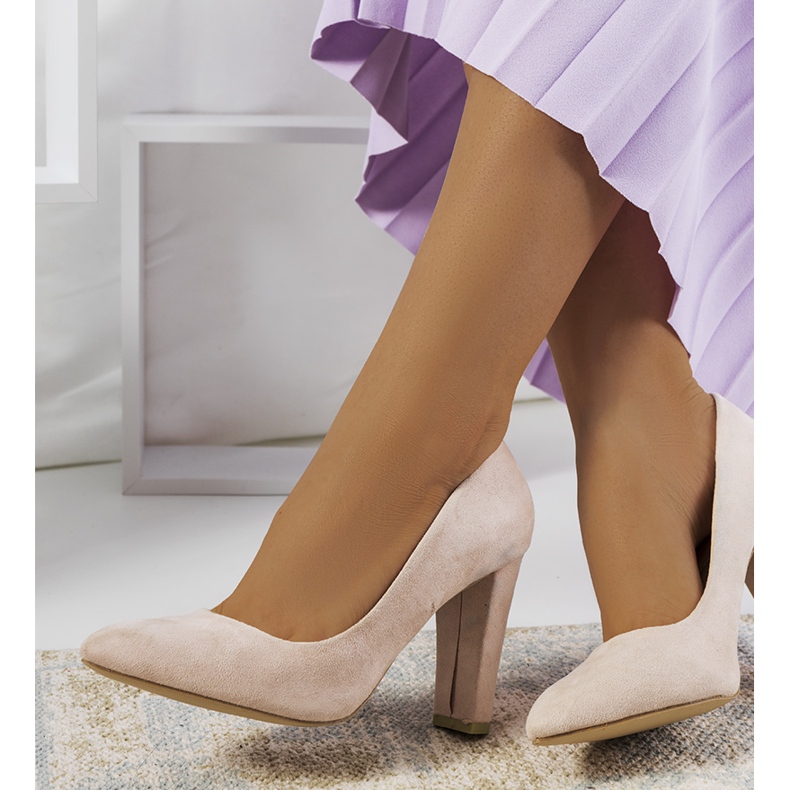 Beiget pumput Ortizin postissa harmaa 1