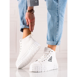 TRENDI Korkeatasoiset muotikengät valkoinen 1