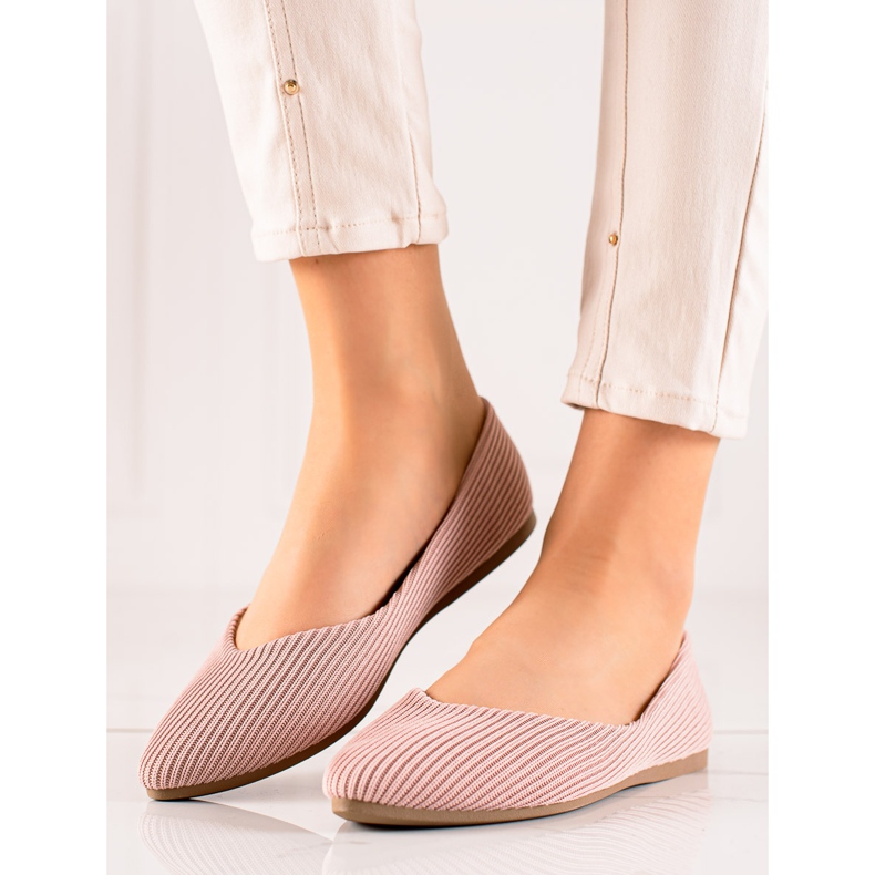 VINCEZA raidalliset ballerinat vaaleanpunainen 1