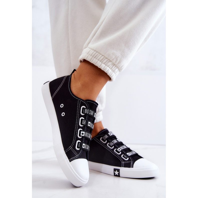 Naisten tennarit hihansuilla Big Star HH274098 Musta 2