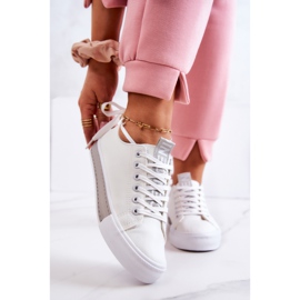 PS1 Naisten nahkalenkkarit Valkoinen-harmaa Mikayla 2