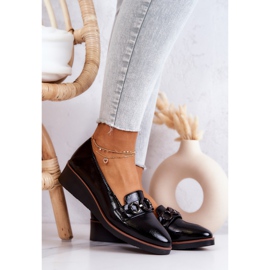 Vinceza Kiiltonahkaiset kiilakengät, mustat melodiat 1