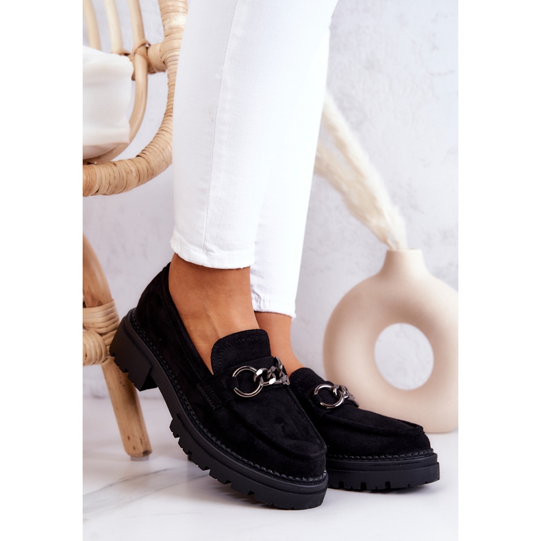 Naisten mokkanahka Loafers La.Fi Black Willows musta 1