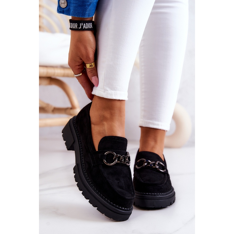 Naisten mokkanahka Loafers La.Fi Black Willows musta 2