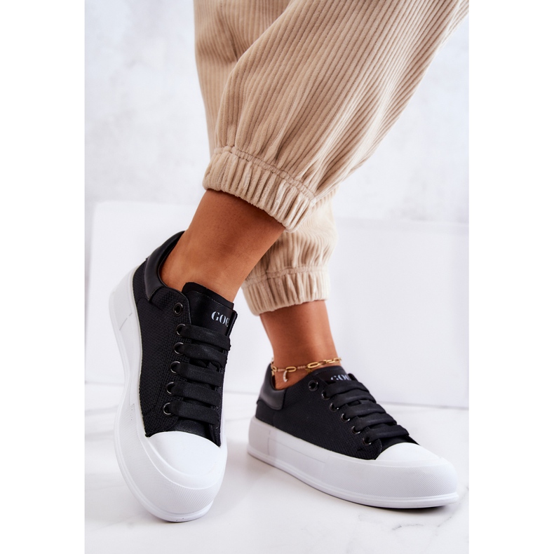 Naisten tennarit GOE JJ2N4073 mustat valkoinen 2