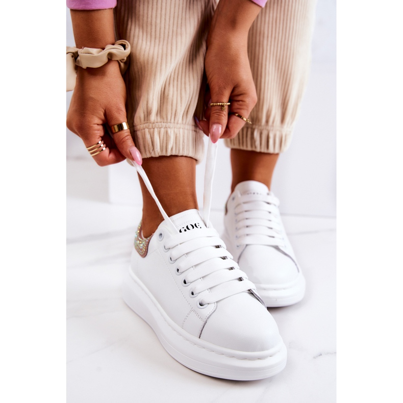 Naisten urheilukengät GOE JJ2N4051 valkoinen ja vaaleanpunainen 1