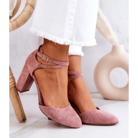 Mokkanahkapumput pilarissa Sergio Leone SK851 Pinkki vaaleanpunainen 2