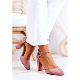 Mokkanahkapumput pilarissa Sergio Leone SK851 Pinkki vaaleanpunainen 1