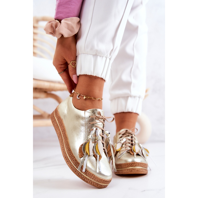 Maciejka 04550-25 Kultaiset nahkakengät kultainen 2