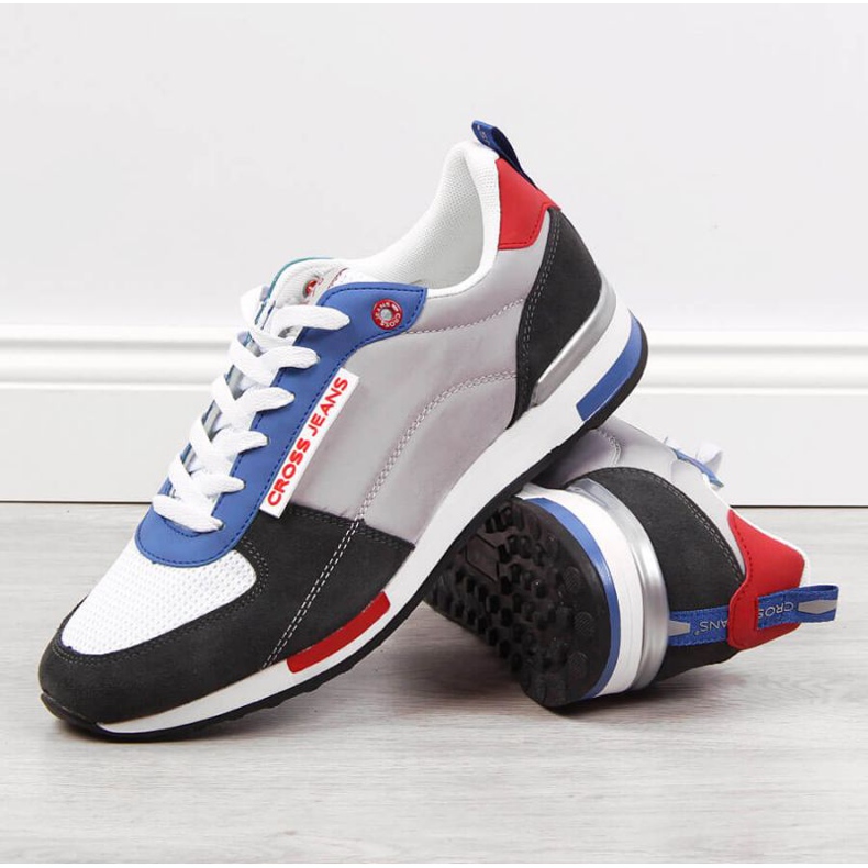 Cross Jeans M JJ1R4010C nahkaiset urheilukengät valkoinen musta sininen harmaa 2