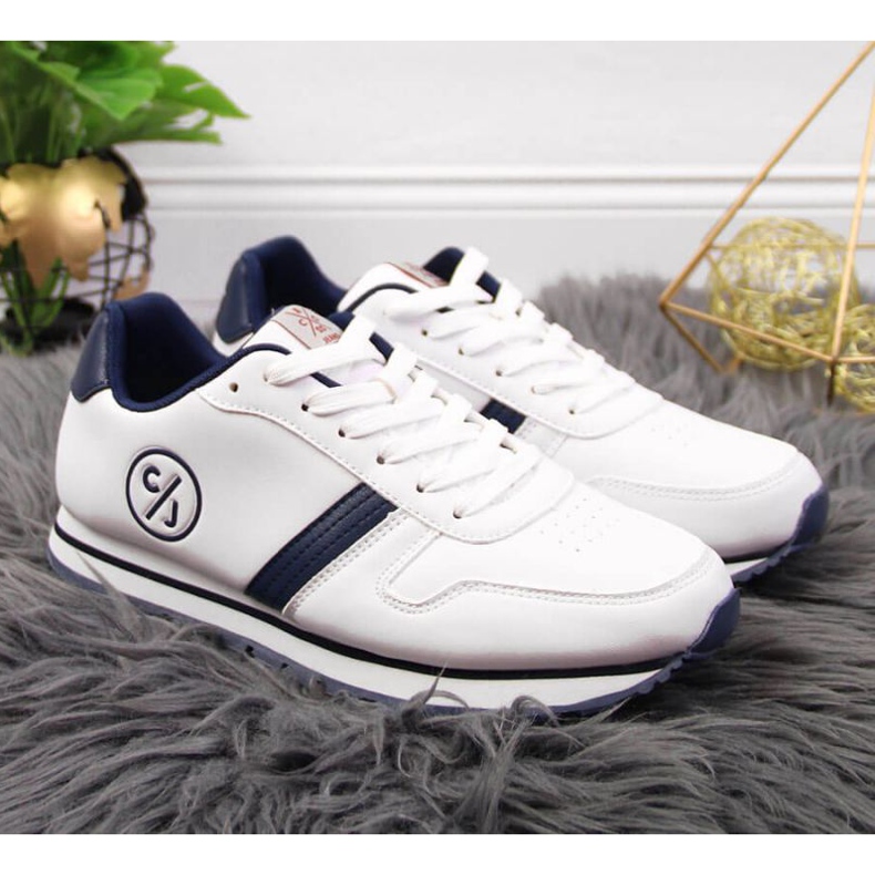 Cross Jeans W JJ2R4021C valkoiset urheilukengät valkoinen tummansininen 2