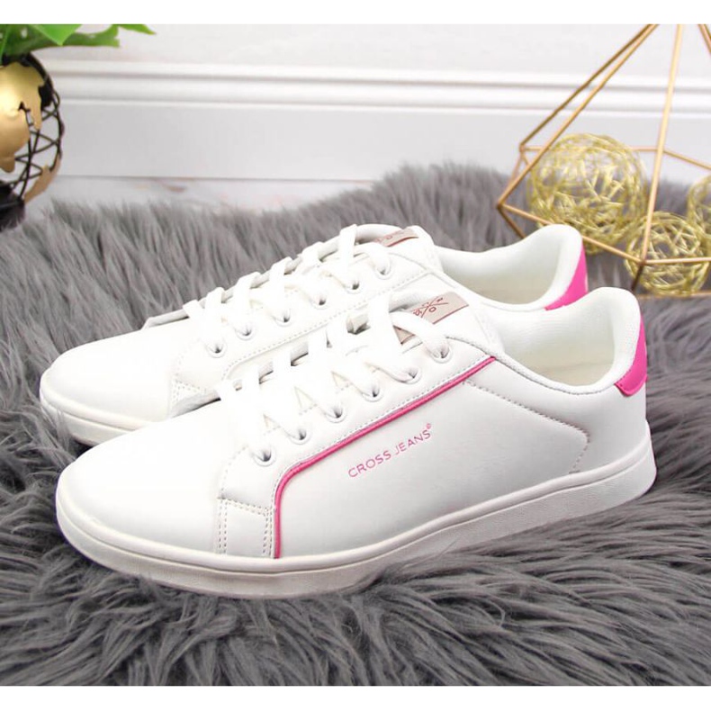 Tennarit Eco-nahalla Cross Jeans W JJ2R4024C valkoinen vaaleanpunainen 2