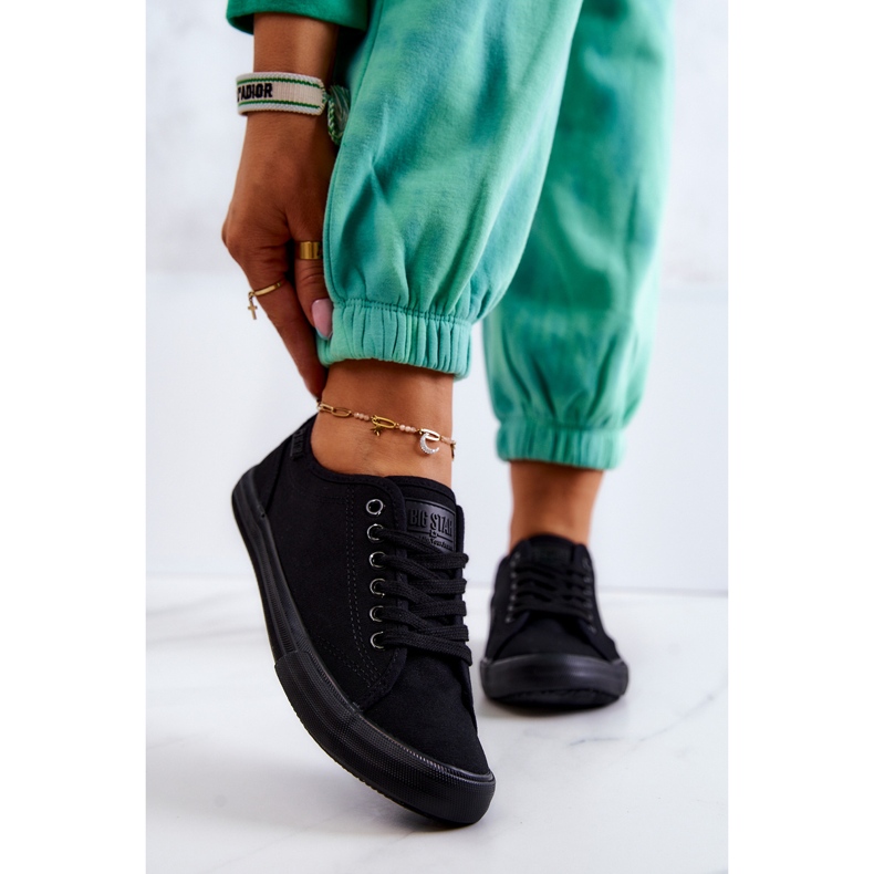 Naisten matalat tennarit Big Star JJ274066 musta 2